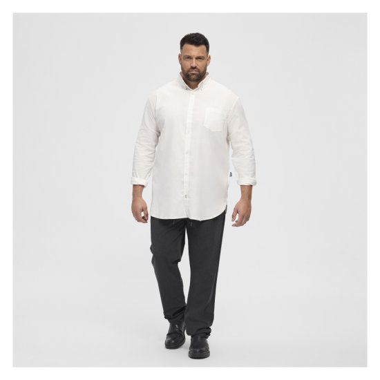North Latitude Oxford Shirt White - Ingek - Ingek 2XL-10XL