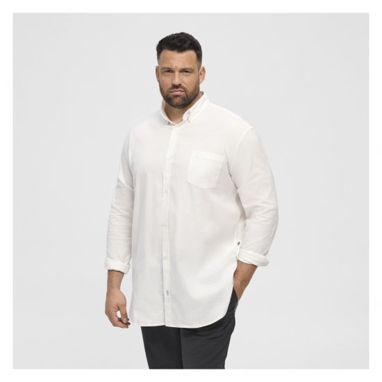 North Latitude Oxford Shirt White - Ingek - Ingek 2XL-10XL