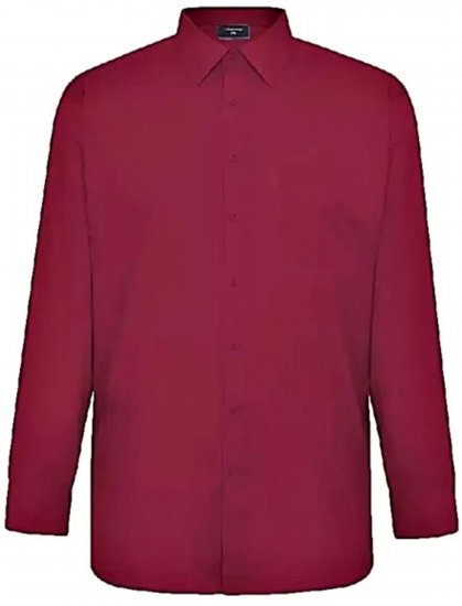 Espionage SH151 Long Sleeve Plain Collar Shirt Wine - Hosszú ujjú ingek - 