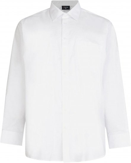 Espionage SH151 Long Sleeve Plain Collar Shirt White - Ingek - Ingek 2XL-10XL