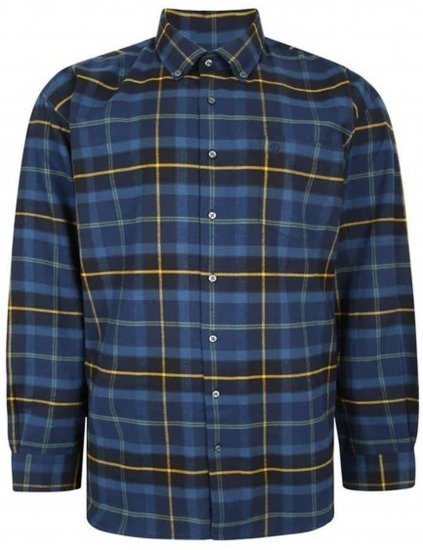 Espionage SH359 Window Payne Checked Shirt Navy/Gold - Hosszú ujjú ingek - 