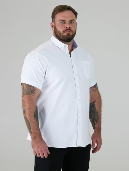 D555 James Oxford Ing Rövid Ujjú TALL Fehér - TALL ingek - 