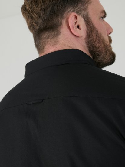 D555 James Oxford Ing Rövid Ujjú TALL Fekete - TALL ingek - 