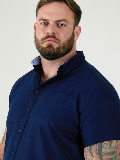 D555 James Oxford Ing Rövid Ujjú TALL Tengerészkék - TALL ingek - 