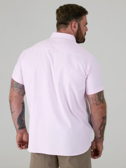 D555 James Oxford Ing Rövid Ujjú TALL Rózsaszín - TALL ingek - 