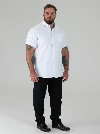 D555 James Oxford Ing Rövid Ujjú TALL Fehér - TALL ingek - 