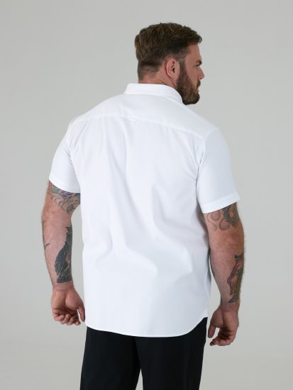D555 James Oxford Ing Rövid Ujjú TALL Fehér - TALL ingek - 