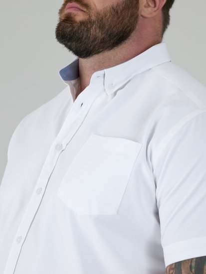 D555 James Oxford Ing Rövid Ujjú TALL Fehér - TALL ingek - 