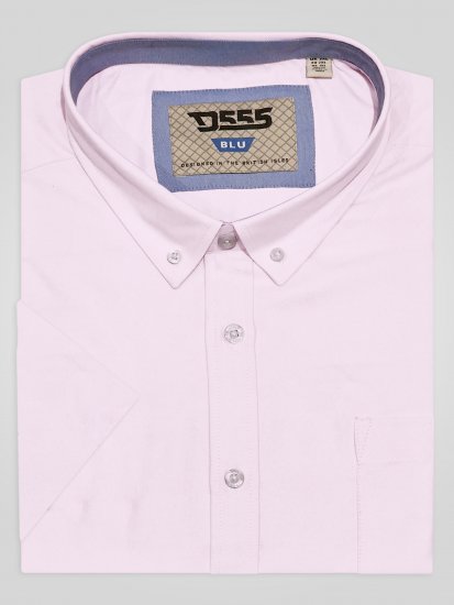 D555 James Oxford Ing Rövid Ujjú TALL Rózsaszín - TALL ingek - 