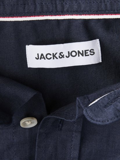 Jack & Jones Henry Slub Short Sleeve Navy - Ingek - Ingek 2XL-10XL