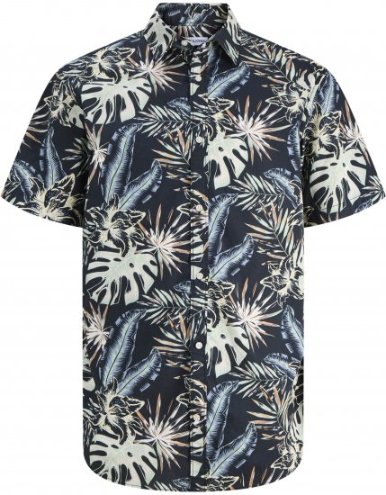 Jack & Jones Honolulu Short Sleeve Resort Shirt Black - Ingek - Ingek 2XL-10XL