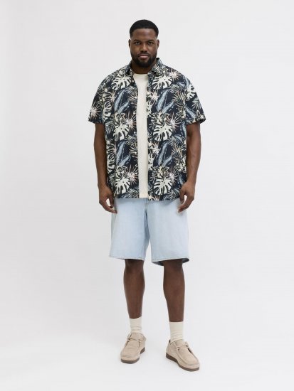 Jack & Jones Honolulu Short Sleeve Resort Shirt Black - Ingek - Ingek 2XL-10XL