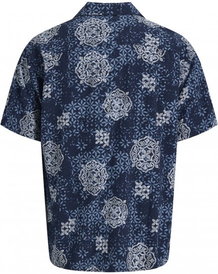 Jack & Jones Alfredo Shirt Short Sleeve Blue - Rövid-ujjú ingek - Férfi rövid ujjú ingek