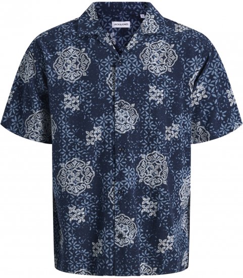 Jack & Jones Alfredo Shirt Short Sleeve Blue - Rövid-ujjú ingek - Férfi rövid ujjú ingek