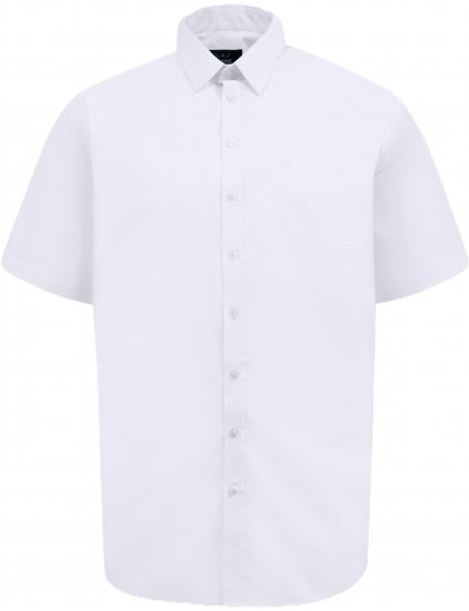 D555 Lucas Folttaszító Vasalásmentes Rugalmas Rövid Ujjú Ing Fehér - Ingek - Ingek 2XL-10XL