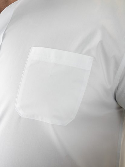 D555 Lucas Folttaszító Vasalásmentes Rugalmas Rövid Ujjú Ing Fehér - Ingek - Ingek 2XL-10XL