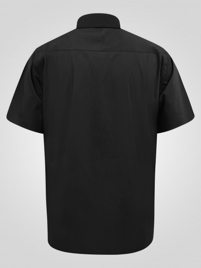 D555 Lucas Folttaszító Vasalásmentes Rugalmas Rövid Ujjú Ing Fekete - Ingek - Ingek 2XL-10XL