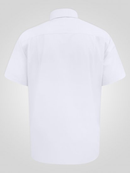 D555 Lucas Folttaszító Vasalásmentes Rugalmas Rövid Ujjú Ing Fehér - Ingek - Ingek 2XL-10XL