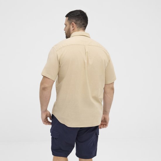 North Latitude 51106 Short Sleeve Shirt Sand - Rövid-ujjú ingek - Férfi rövid ujjú ingek