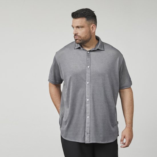 North Latitude 61116 Melírozott Piké Rövid Ujjú Ing Szürke - Pólóingek - Galléros Pólók 2XL-8XL - Pólóingek 2XL-8XL
