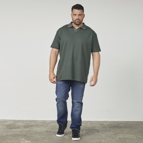 North Latitude 61346 V-nyakú Póló Sötétzöld - Pólóingek - Galléros Pólók 2XL-8XL - Pólóingek 2XL-8XL