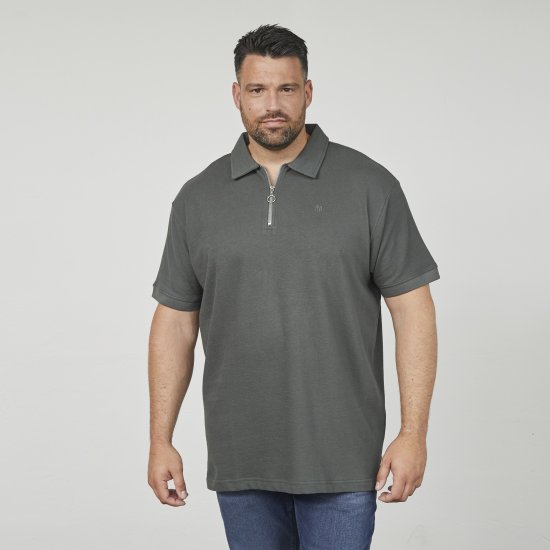 North Latitude 61347 Cipzáras Póló Sötétzöld - Pólóingek - Galléros Pólók 2XL-8XL - Pólóingek 2XL-8XL
