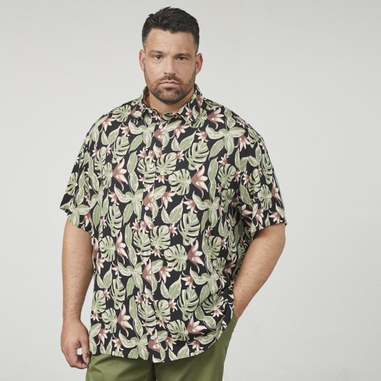 North Latitude 61357 Teljes Mintás Viszkóz Ing Fekete - Ingek - Ingek 2XL-10XL