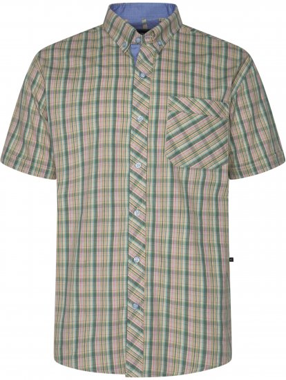 Kam Jeans 6371 Checked Short Sleeve Shirt Multicolored - Ingek - Ingek 2XL-10XL