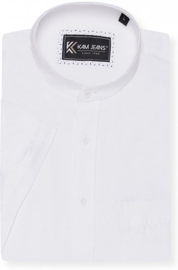 Kam Jeans P020 Premium Short Sleeve Oxford Shirt White - Ingek - Ingek 2XL-10XL