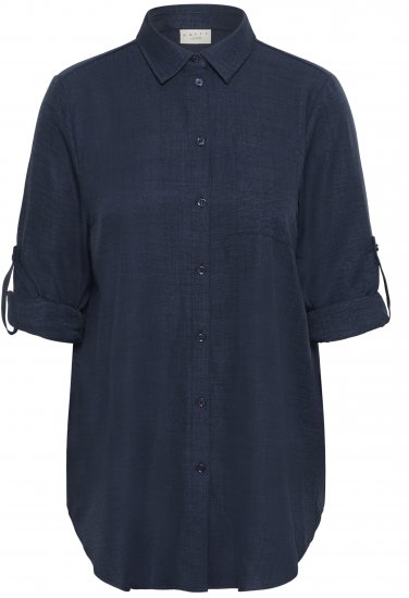 Kaffe Curve Ellie Shirt Tunic Moon Indigo Blue - Tunikák - 