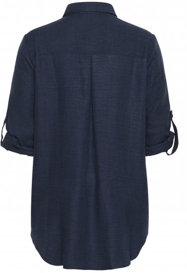 Kaffe Curve Ellie Shirt Tunic Moon Indigo Blue - Tunikák - 