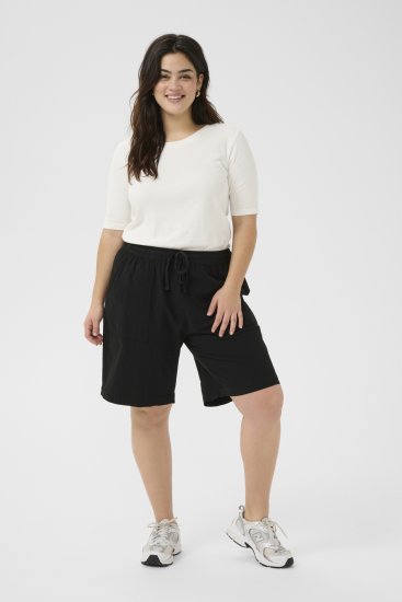 Kaffe Curve Nana Liah Rövidnadrág Fekete - Női Farmer & Nadrágok Nagy Méretekben – Plus Size - 