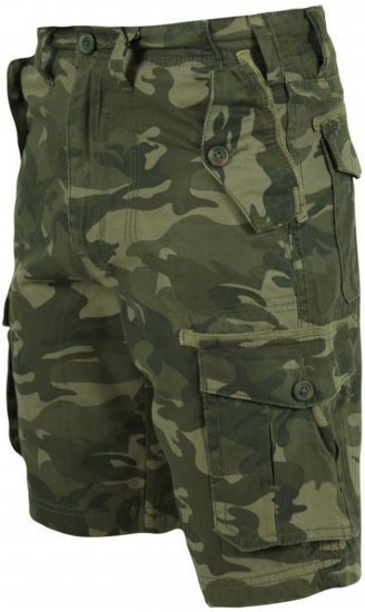D555 Camaro Camo Printed Cargo Shorts Khaki - Rövidnadrág - Nagyméretű Rövidnadrág W40-W60