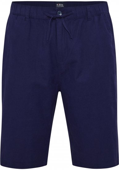 North Latitude 51137 Linen Elastic Waist Shorts Navy - Rövidnadrág - Nagyméretű Rövidnadrág W40-W60