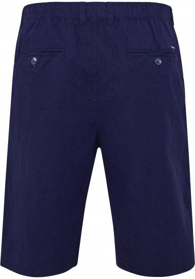 North Latitude 51137 Linen Elastic Waist Shorts Navy - Rövidnadrág - Nagyméretű Rövidnadrág W40-W60