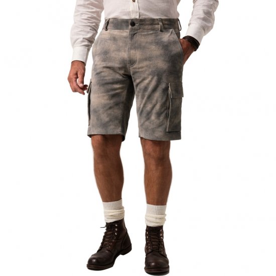 JP1880 Shorts Bermuda Traditional Cowhide Graphite Grey - Rövidnadrág - Nagyméretű Rövidnadrág W40-W60
