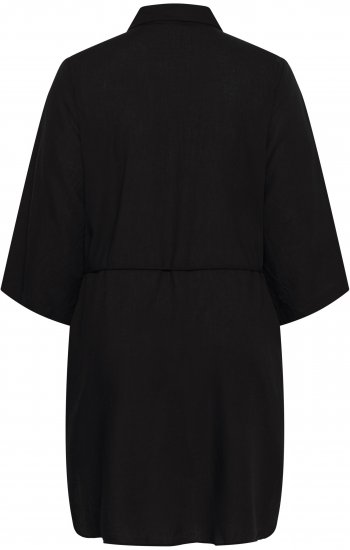 Kaffe Curve Mille Short Shirt Dress Black Deep - Mini ruhák - 