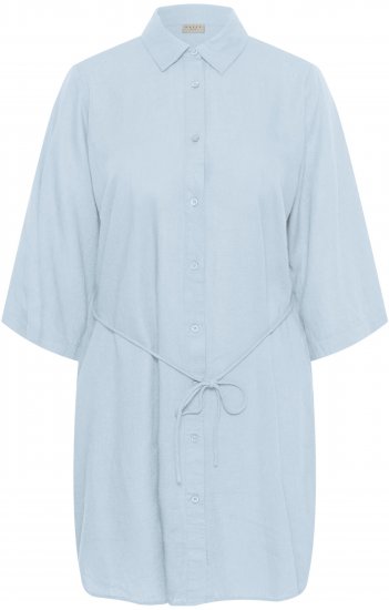 Kaffe Curve Mille Short Shirt Dress Nantucket Breeze Blue - Mini ruhák - 