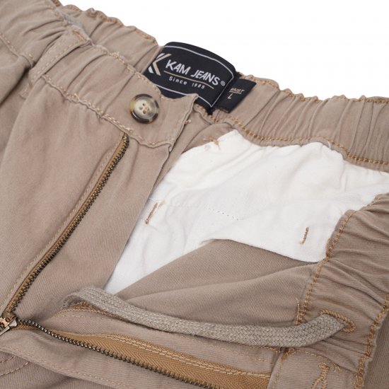 Kam Jeans 3404 Cargo Shorts Beige - Rövidnadrág - Nagyméretű Rövidnadrág W40-W60
