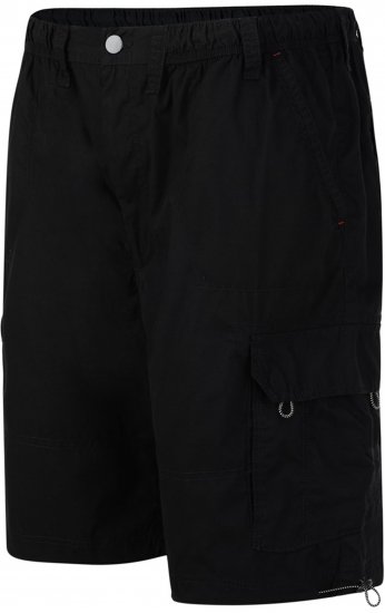 Espionage ST042 Cargo Shorts Black - Rövidnadrág - Nagyméretű Rövidnadrág W40-W60