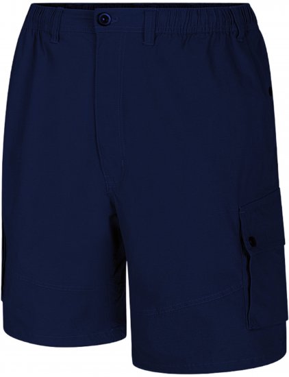 Espionage ST066 Stretch Poplin Cargo Shorts Dark Navy - Rövidnadrág - Nagyméretű Rövidnadrág W40-W60