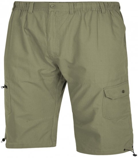 Espionage TR055 3/4 Cropped with Mult Pocket Trousers Light Khaki - Rövidnadrág - Nagyméretű Rövidnadrág W40-W60