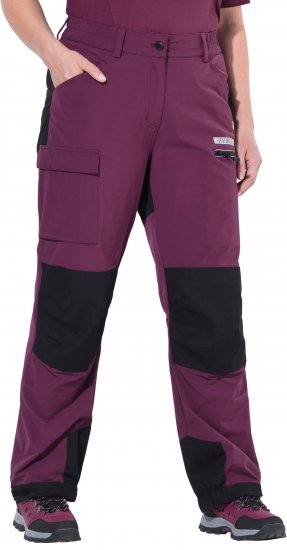 Ulla Popken HYPRAR Multifunctional Durable Inset Trekking Pants Dark Cherry Dark Cherry - Női Farmer & Nadrágok Nagy Méretekben – Plus Size - 