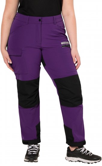 Ulla Popken HYPRAR Multifunctional Durable Inset Trekking Pants Plum - Női Farmer & Nadrágok Nagy Méretekben – Plus Size - 