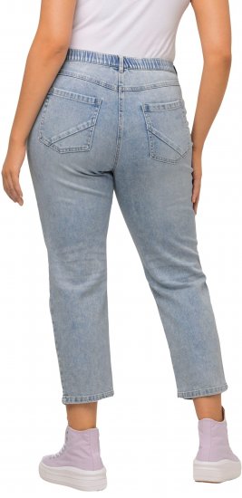 Ulla Popken Stonewashed Distressed Boyfriend Jeans Light Blue - Női Farmer & Nadrágok Nagy Méretekben – Plus Size - 