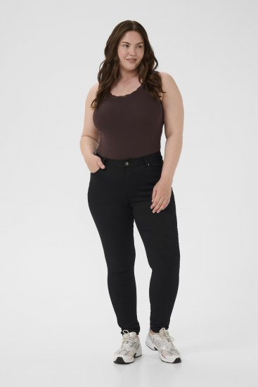 Kaffe Curve Lena Slim Jeans Black Deep - Farmer - 