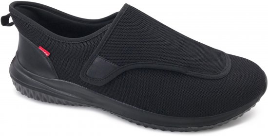 D555 Shelvey Kingsize Open Top Knitted Shoe Black - Sportcipők - 