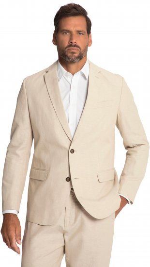 JP1880 Kos Linen Blend Jacket Sand - Öltönyök - Nagyméretű öltönyök