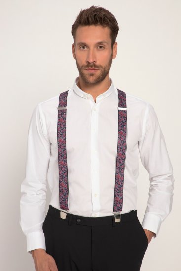 JP1880 Suspenders with Adjustable Length Burgundy Red - Kiegészítők - 