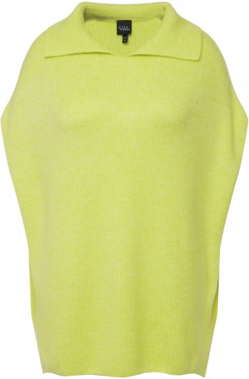 Ulla Popken Oversized Knit Sweater Vest Lime Green - Bluzy & bluzy z kapturem - 